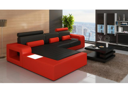 Skóra SOFA Ustawić Narożnikowa kanapa z USB CORNER COUCH Ustawić SKÓRZANĄ COUCH Wykonane na miarę