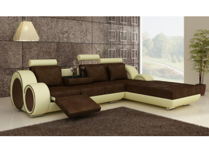 Sofa tekstylna z USB, narożnik Narożnikowa kanapa sofa materiałowa Żywy krajobraz zestaw wypoczynkowy NOWOŚĆ