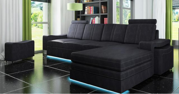 Kanapa materiałowa z sofą USB Podkładka Ustawić Narożnik Nowa kanapa tekstylna narożna sofa materiałowa