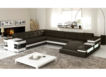 Skórzana sofa sofa kanapa Podkładka Narożnik Żywy krajobraz Narożnikowa kanapa Design Skóra PH3006 Nowość