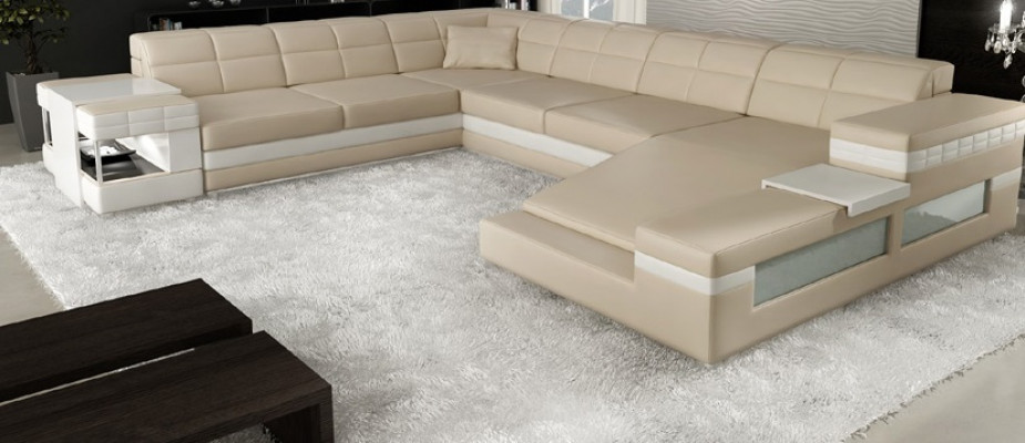 Skórzana sofa sofa kanapa Podkładka Narożnik Żywy krajobraz Narożnikowa kanapa Design Skóra PH3006 Nowość