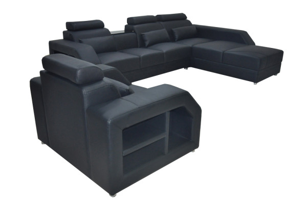 Skóra Narożnik Sofa z USB Ustawić Sofy Kanapy Podkładka Żywy krajobraz Fotel Narożnik