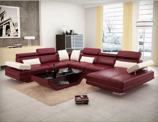 Narożnik Sofa z USB Couch Żywy krajobraz Skóra Couchen Podkładka Narożnik Siedziba Ustawić