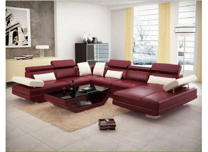 Narożnik Sofa z USB Couch Żywy krajobraz Skóra Couchen Podkładka Narożnik Siedziba Ustawić