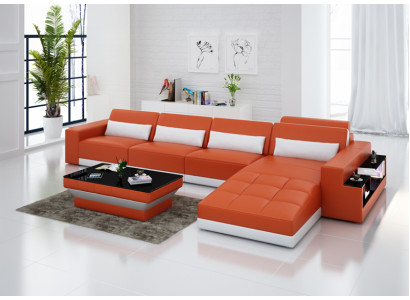 Sofa skórzana Nowoczesna kanapa Żywy krajobraz Narożnikowa kanapa Decor Narożnik Design Ustawić