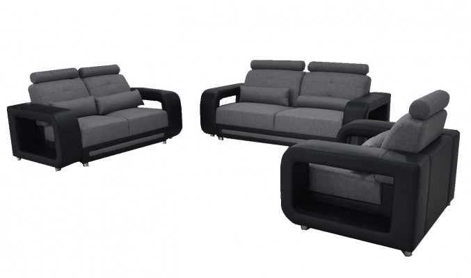 Sofa z USB Ustawić Kanapa Podkładka Design Siedziba Kompletny Zestaw Skóra Materiał Nowy