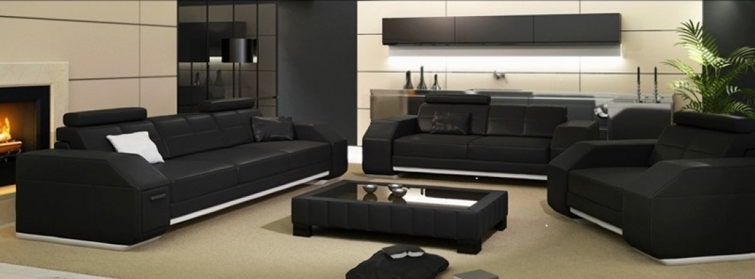 Designerski Zestaw sofowy Skórzana Sofa USB Zestaw 3+2+1 Ustawić Nowa Sofa Kanapa Obcios