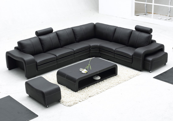 Designerska skórzana sofa z USB Couch Żywy krajobraz Narożnikowa kanapa Narożnik Moderne Ustawić Nowość