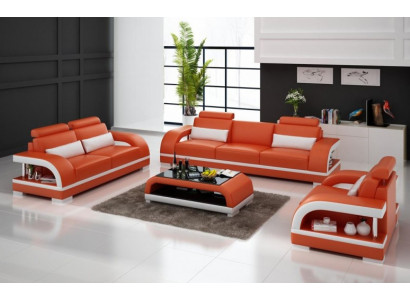 Designerski Zestaw sofowy skórzana sofa z zestawem USB 3+2+1 Ustawić Sofę Kanapa Obcios