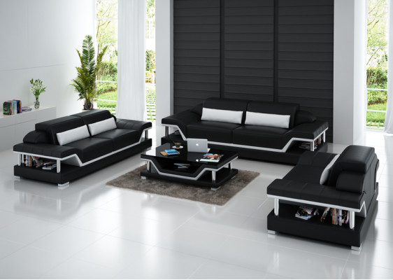 Skórzana sofa Kanapa Żywy krajobraz 3+2+1 miejsce do siedzenia Ustawić Design Sofa Zestaw sofowy