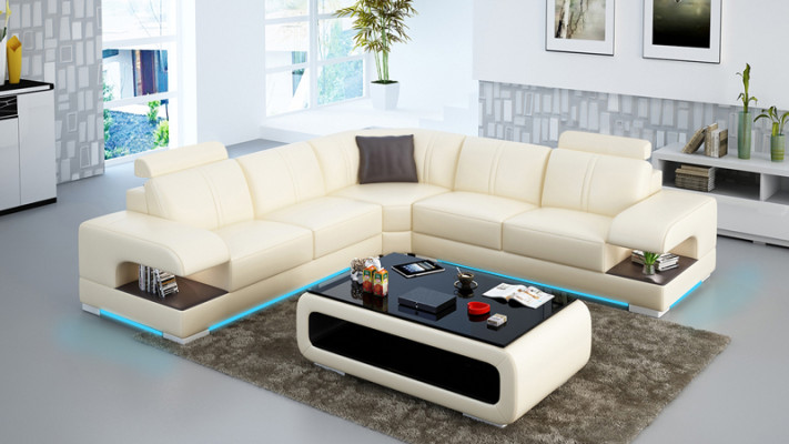 Skórzana sofa kanapa Żywy krajobraz Narożnikowa kanapa Narożnik Ustaw Design Narożnikowa kanapa kanapa G8028B