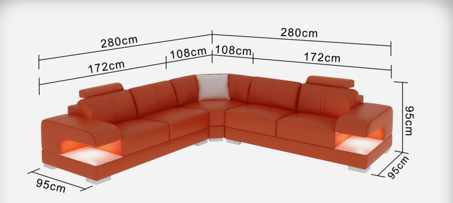 Skórzana sofa kanapa Żywy krajobraz Narożnikowa kanapa Narożnik Ustaw Design Narożnikowa kanapa kanapa G8028B