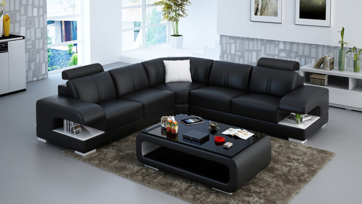 Skórzana sofa kanapa Żywy krajobraz Narożnikowa kanapa Narożnik Ustaw Design Narożnikowa kanapa kanapa G8028B