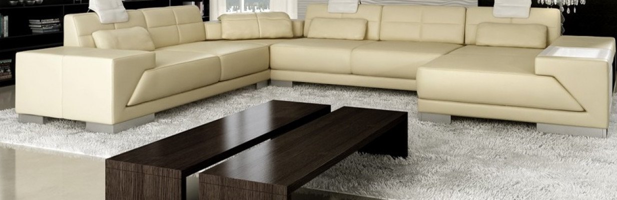 Skórzana sofa kanapa kanapa designerska sofa w kształcie litery U Zestaw narożny tapicerowany narożnik XXL duży PH3005