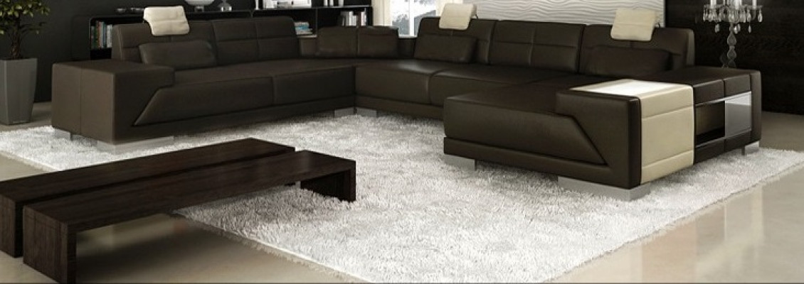 Skórzana sofa kanapa kanapa designerska sofa w kształcie litery U Zestaw narożny tapicerowany narożnik XXL duży PH3005