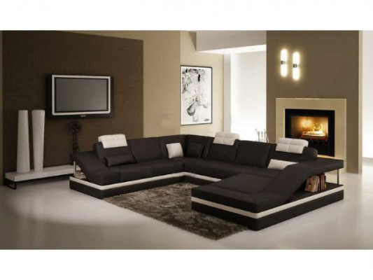 Żywy krajobraz Narożnikowa kanapa Skórzana sofa Sofa Kanapa Podkładka Siedziba Narożnik Ustawić