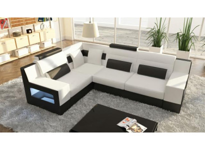 Narożnikowa kanapa Ustaw Włókienniczy Materiał Skóra Sofy Żywy krajobraz Sofa + USB Podkładka Narożnik