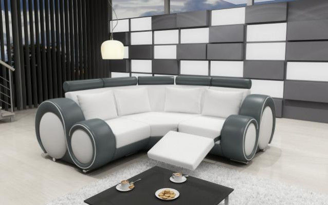 Sofa skórzana Żywy krajobraz Couch Design Narożnikowa kanapa Berlin Sofa USB na wymiar