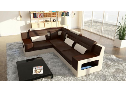 Żywy krajobraz Sofa + USB,Podkładka Narożnik Narożnikowa kanapa Ustawić Włókienniczy Materiał Skóra Sofy