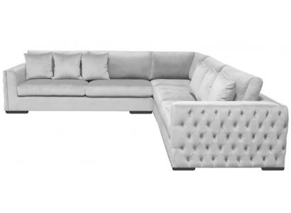 Narożnikowa kanapa Silver Couch Zestaw narożny Podkładka Żywy krajobraz Aksamit Material Meble Design