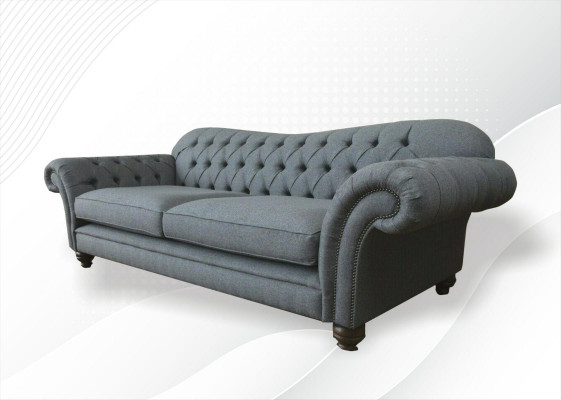 Big Chesterfield Podkładka Sofas Design Luxury Sofa 4 miejsce do siedzenia Włókienniczy Kanapy