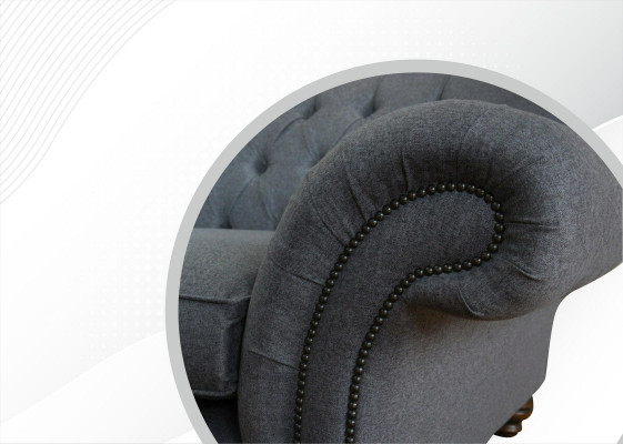 Big Chesterfield Podkładka Sofas Design Luxury Sofa 4 miejsce do siedzenia Włókienniczy Kanapy