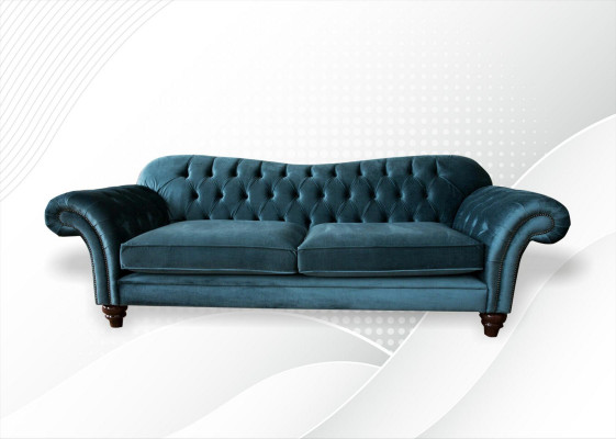 Sofa Luxury Włókienniczy Chesterfield Couch Sofy Podkładka Duże 3 miejsce do siedzenia Ustawić