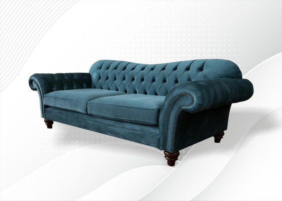 Sofa Luxury Włókienniczy Chesterfield Couch Sofy Podkładka Duże 3 miejsce do siedzenia Ustawić