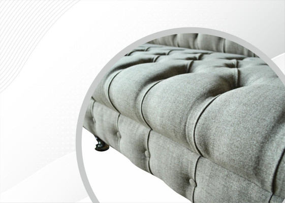 xxl Duża Sofa Couch Chesterfield 265cm Podkładka Sofy 4 miejsce do siedzenia Włókienniczy Modern