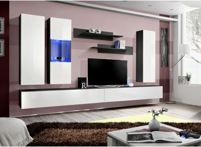 Zestaw designerski 7 szt. Jednostka ścienna Wisząca Szafka Wisząca Gablota Luxury Meble Living Room