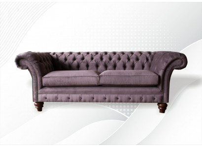 Chesterfield Couch Podkładka Classic Skóra Włókienniczy 3 miejsce do siedzenia Sofa trzyosobowa