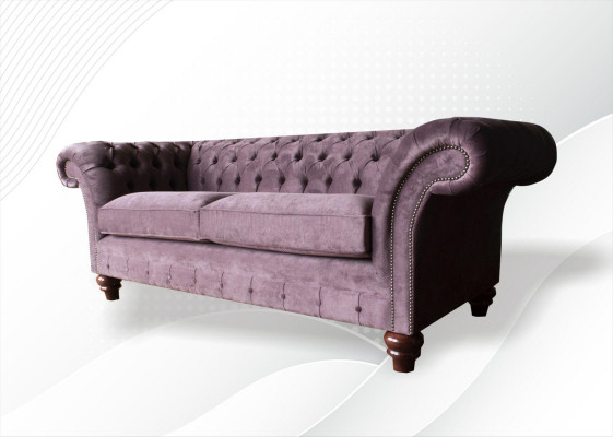 Chesterfield Couch Podkładka Classic Skóra Włókienniczy 3 miejsce do siedzenia Sofa trzyosobowa