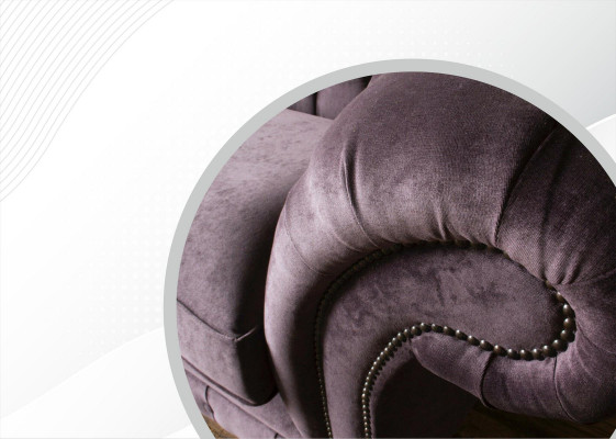 Chesterfield Couch Podkładka Classic Skóra Włókienniczy 3 miejsce do siedzenia Sofa trzyosobowa