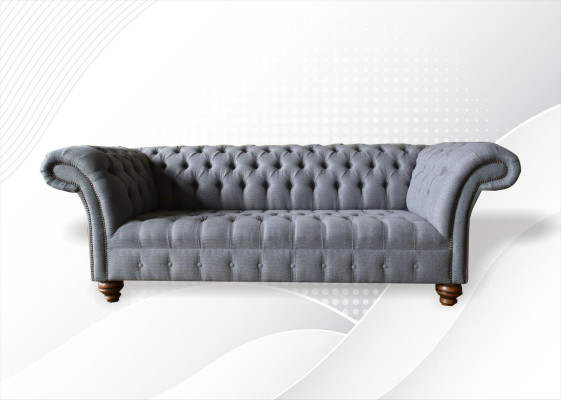 Sofa Trzyosobowa Podkładka Design Sofa 3-osobowa Siedziba Sofy Pokój Szary