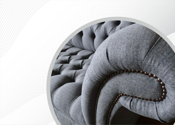 Sofa Trzyosobowa Podkładka Design Sofa 3-osobowa Siedziba Sofy Pokój Szary