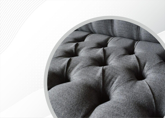 Sofa Trzyosobowa Podkładka Design Sofa 3-osobowa Siedziba Sofy Pokój Szary