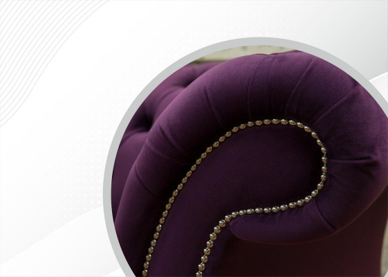 XXL Sofa 3 miejsce do siedzenia Sofa Podkładka Chesterfield Siedziba Ustawić Włókienniczy Skóra