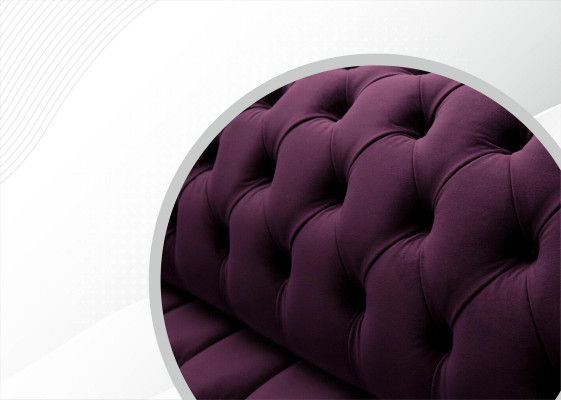 XXL Sofa 3 miejsce do siedzenia Sofa Podkładka Chesterfield Siedziba Ustawić Włókienniczy Skóra