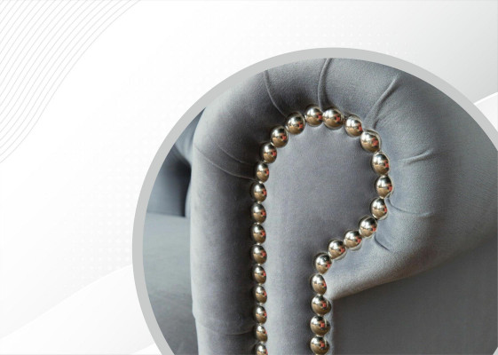 Chesterfield Sofa Couch Podkładka Materiał Skóra Włókienniczy Kanapy Deko Ustawić