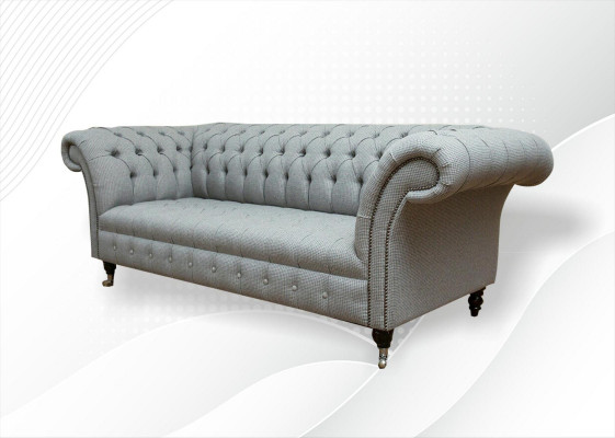 Chesterfield 3 miejsce do siedzenia Designerska Sofa Sofy Podkładka Kanapy Materiał Włókienniczy