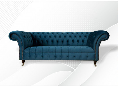 xxl duża Sofa 3 miejsce do siedzenia Kanapa Chesterfield Podkładka Siedziba Ustawić Materiał Włókienniczy