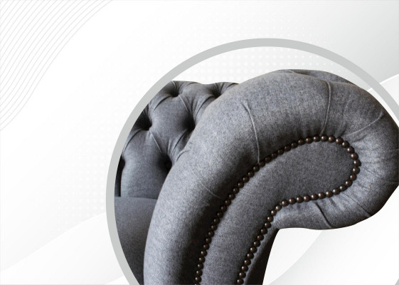 xxl duża Sofa 3 miejsce do siedzenia Kanapa Chesterfield Podkładka Ustawić Siedziba Materiał Włókienniczy