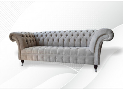 Sofa 3 miejsce do siedzenia Żywy krajobraz Sofy Podkładka Ustawić Materiał Chesterfield