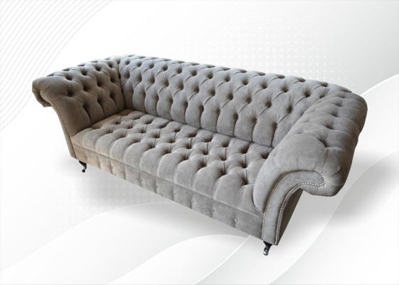 Sofa 3 miejsce do siedzenia Żywy krajobraz Sofy Podkładka Ustawić Materiał Chesterfield