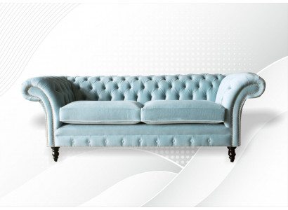 Chesterfield Couch Podkładka Skóra Sofa 3 miejsce do siedzenia Klasyczne kanapy