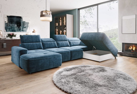 Kształt U Couch Żywy krajobraz Narożnikowa kanapa Sofa Couch Modern Design Sofa Włókienniczy Materiał