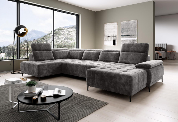 Sofa Funkcja łóżka Couch Włókienniczy Sofa Żywy krajobraz Skóra Design Narożnikowa kanapa Kształt U