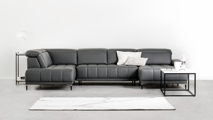 Podkładka Sofa Funkcja łóżka Design Modern Narożnikowa kanapa Kształt U Sofa Żywy krajobraz New