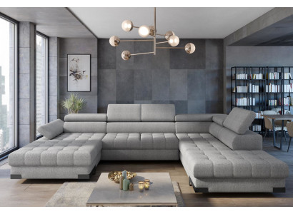 Żywy krajobraz Narożnikowa kanapa Materiał Kształt U Funkcja łóżka Couch Design Podkładka Włókienniczy Narożnik
