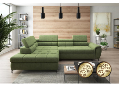 Narożnikowa kanapa Sofa w kształcie litery L Podkładka rozkładana sofa Włókiennicza Funkcja łóżka Włókienniczego